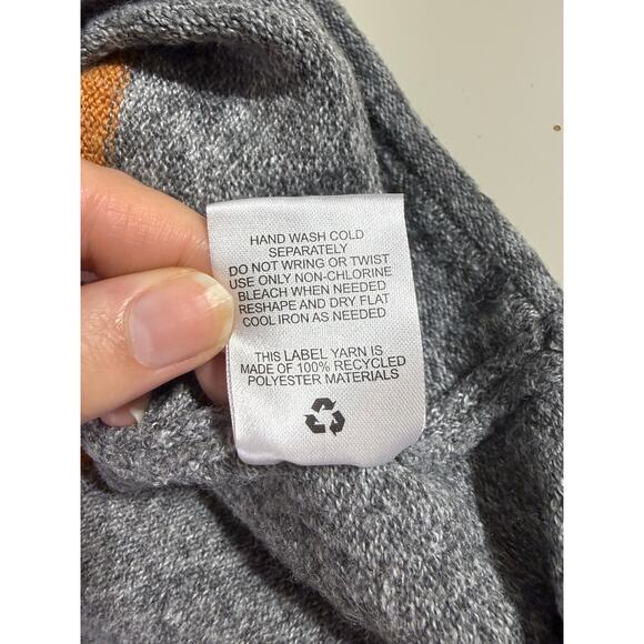 Pinque Small Striped Fall Color Sweater Soft Lounge Preppy Lightweight Teacher - Picture 6 of 10